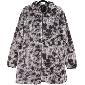 The North Face Women's XL Osito Parka Fleece Jacket Full Zip Hooded Grey Camo